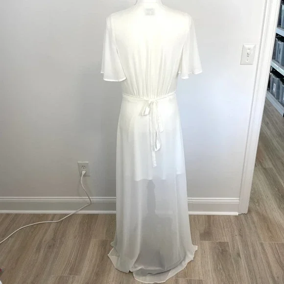 Show Me Your Mumu White Sophia Wrap Dress Size Medium New - Picture 9 of 16